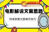 电影解说文案思路课：让你快速掌握文案编写的技巧（视频课程）