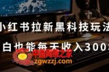 黑科技玩法之：小红书拉新，小白也能日入300元【操作视频教程+黑科技工具】【揭秘】