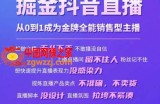 掘金抖音直播，从0到1成为金牌全能销售型主播