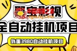 影视全自动电脑挂机项目，批量操作，日入大几百（原价3980）