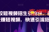 驾校短视频招生引流课，教你玩赚短视频，快速引流招生
