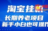 淘宝虚拟产品挂机项目（长期养老项目新手小白也可操作）【揭秘】【更新】
