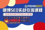 微博引流培训课程「打造千万级流量曝光 现象级引爆流量玩法」全方位带你玩转微博营销