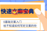 快速文案宝典，0基础文案入门，给不知道如何写好文案的你