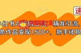 小红书AI线稿上色，精准引流，单条作品变现1500+，新手闭眼入