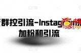 社交群控引流-Instagram批量加粉和引流