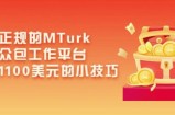 利用正规的MTurk微型众包工作平台，月赚1100美元的小技巧
