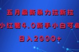 五月最新暴力拉新拉，小红薯4.0新手小白可做，日入多张