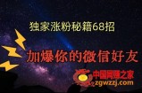 引流涨粉独家秘籍68招，加爆你的微信好友【文档】