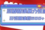 豆瓣精准暴力引流，日引精准粉500+【12课时】