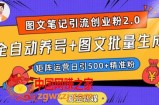 爱豆新媒：全自动养号+图文批量生成，日引500+创业粉（抖音小红书图文笔记2.0）