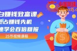 小白赚钱致富课：抢占赚钱先机快速学会百倍回报（25节视频）