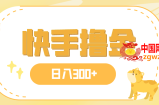（7785期）日赚300 ，快手撸金新项目，可引流矩阵