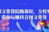 皮皮图文带货陪跑课程，全程兜底，带你玩赚抖音图文带货