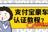 支付宝豪车认证教程，倒卖教程轻松日入300+还有助于提升芝麻分【揭秘】