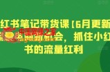 小红书笔记带货课【6月更新】流量电商新机会，抓住小红书的流量红利