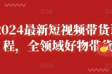 2024最新短视频带货课程，全领域好物带货
