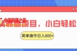 2024最新项目，红娘项目，简单操作轻松日入800+【揭秘】