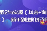 电商理论与实操（抖店+淘系+拼多多），新手到进阶系列课程