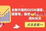 全新升级的OZON课程，超强的实操落地，独创的选品技巧，丰富的进阶玩法