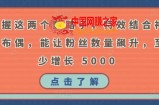 掌握这两个野路子，特效结合神奇布偶，能让粉丝数量飙升，至少增长 5000【揭秘】
