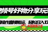 视频号好物分享玩法，无需操作直接搬运，轻松日入1000+！【揭秘】