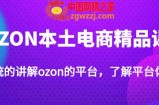 老迟·OZON本土电商精品课，系统的讲解ozon的平台，学完可独自运营ozon的店铺
