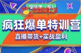 抖音短视频疯狂爆单特训营现场课（新）直播带货+实战案例