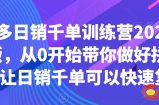拼多多日销千单训练营2023完整版，从0开始带你做好拼多多，让日销千单可以快速复制