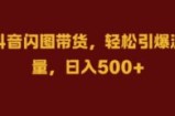 抖音闪图带货，轻松引爆流量，日入几张【揭秘】