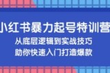 （13003期）小红书暴力起号训练营，从底层逻辑到实战技巧，助你快速入门打造爆款