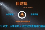《目财36变》第二十八变：大学生年入10万论文查重冷门副业项目