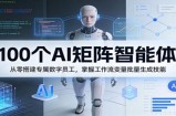 100个AI矩阵智能体，从零搭建专属数字员工，掌握工作流变量批量生成技能