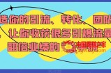 打造你的引流、转化、团队系统，让你收获很多引爆流量、翻倍业绩的“杀手锏”