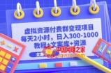 虚拟资源付费群变现项目：每天2小时，日入300-1000+（教程+文案库+资源）