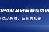 （11703期）2024亚马逊平台瀚海发展趋势选法，全新升级选款逻辑思维，轻松玩信息不对称