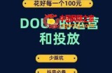 DOU+的运营和投放，花1条DOU+的钱，成为DOU+的投放高手，少走弯路不采坑