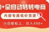 AI全自动转转电商，彻底解放双手，专属低价货源，单日轻松变现5张+【揭秘】