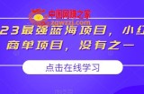 2023最强蓝海项目，小红书商单项目，没有之一【揭秘】