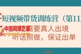 短视频带货训练营（第11期），不需要真人出境，听话照做，保证出单