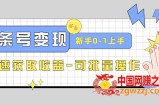 2023头条号实操变现课：新手0-1轻松上手，快速获取收益-可批量操作