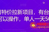 京喜特价拉新新玩法，有台电脑就可以操作，单人一天500+【揭秘】