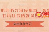 16天小红书导流接单营，教你引爆流量，在小红书精准获客+转化成交