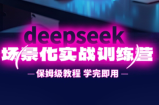 一舟老师·deepseek场景化实战训练营