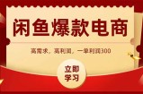 闲鱼卖爆款数码产品，当天上架即可出单，一天利润1000