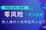 新人操作小说项目月入过万