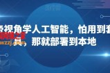从上帝视角学人工智能，怕用到套壳工具，那就部署到本地