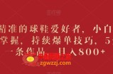 吸引精准的球鞋爱好者，小白也能轻松掌握，持续爆单技巧，5分钟一条作品，日入800+【揭秘】