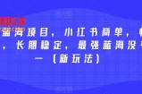 2023蓝海项目，小红书商单，快速千粉，长期稳定，最强蓝海没有之一（新玩法）