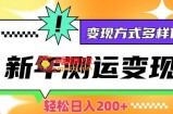 新年运势测试变现，日入200+，几分钟一条作品，变现方式多样化【揭秘】